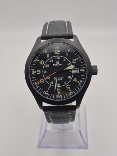 Poljot aviator schwarz - schwarz, eta